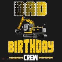 Dad Of The Birthday Crew Party Excavator Women's Hoodie thumb 2