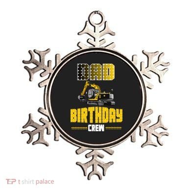 Dad Of The Birthday Crew Party Excavator Ornament