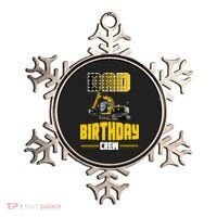 Dad Of The Birthday Crew Party Excavator Ornament thumb 0