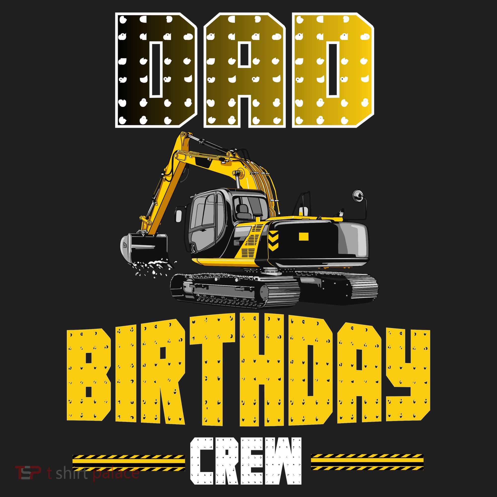 Dad Of The Birthday Crew Party Excavator Hat