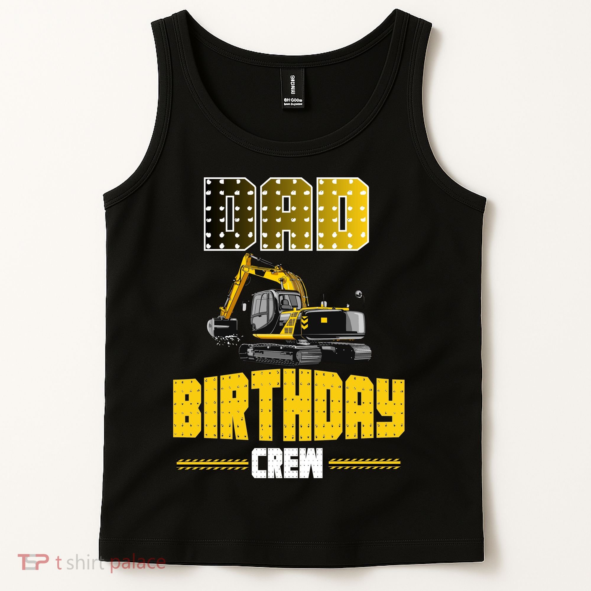 Dad Of The Birthday Crew Party Excavator Tank Top