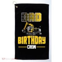 Dad Of The Birthday Crew Party Excavator Golf Towel thumb 0