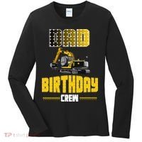 Dad Of The Birthday Crew Party Excavator Women's Long Sleeve Shirt thumb 0
