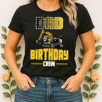 Dad Of The Birthday Crew Party Excavator Women's T-Shirt thumb 2