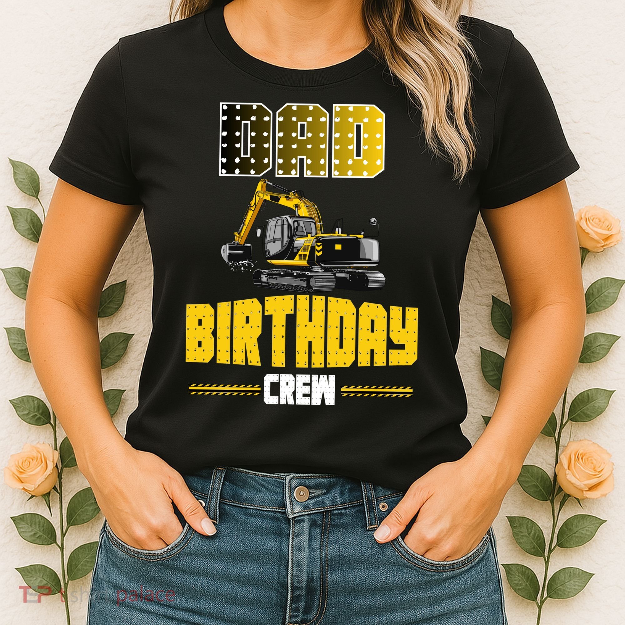 Dad Of The Birthday Crew Party Excavator Women's T-Shirt