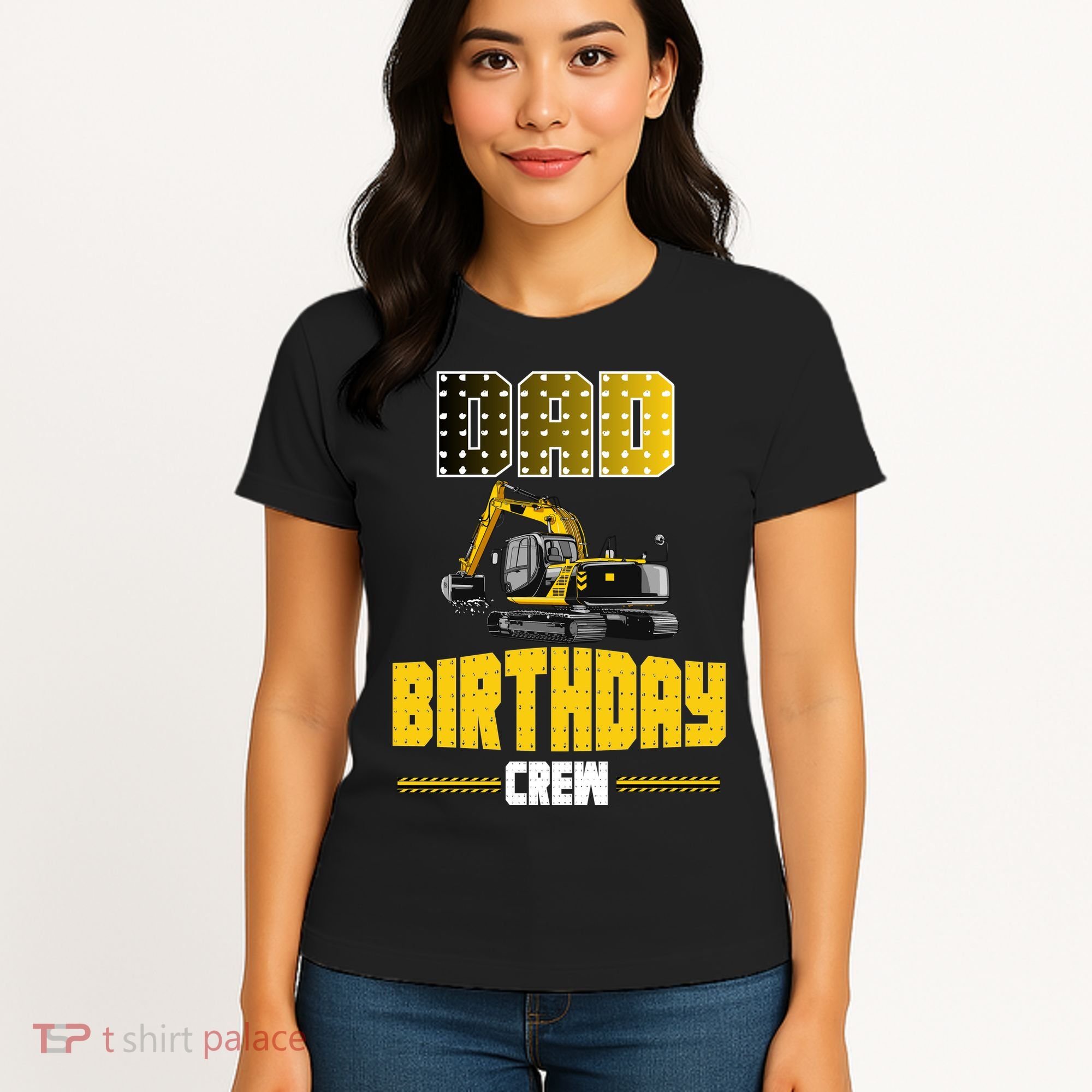 Dad Of The Birthday Crew Party Excavator Women's T-Shirt