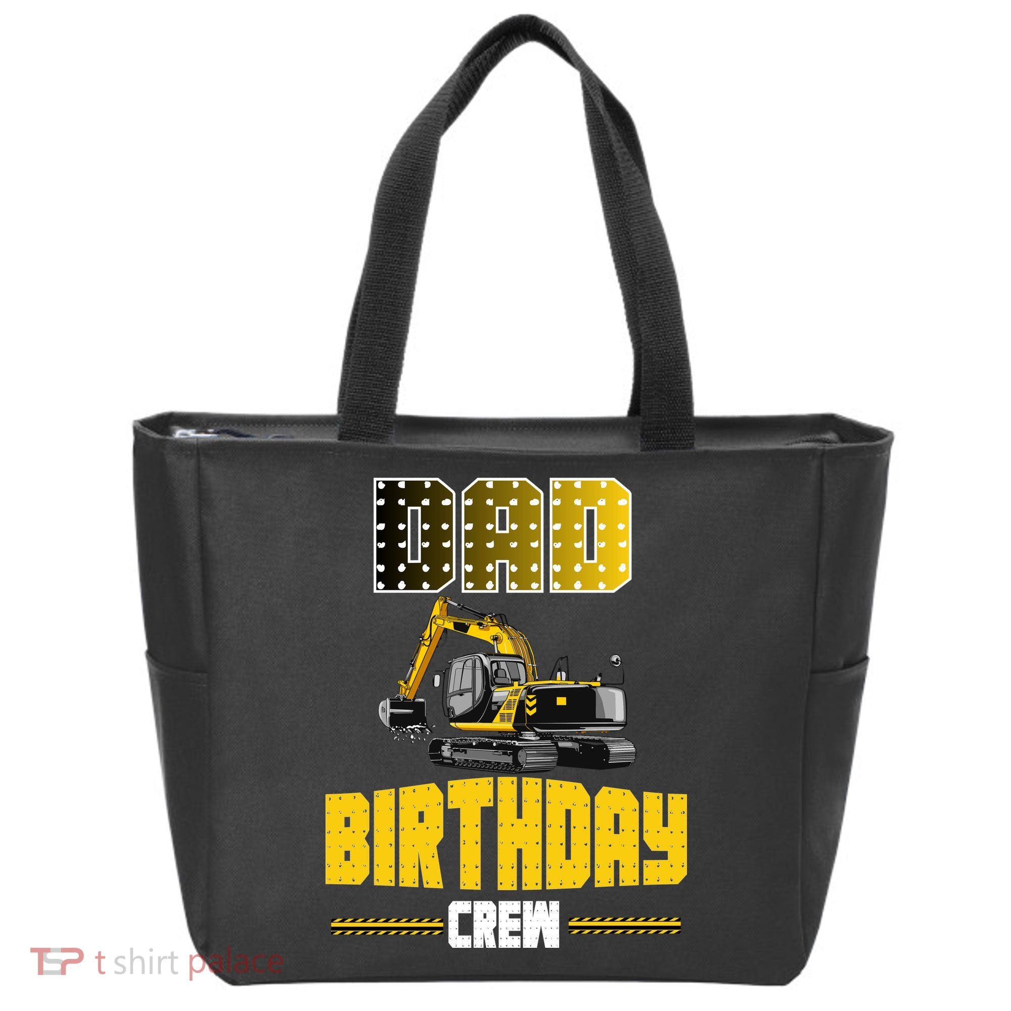Dad Of The Birthday Crew Party Excavator Tote Bag