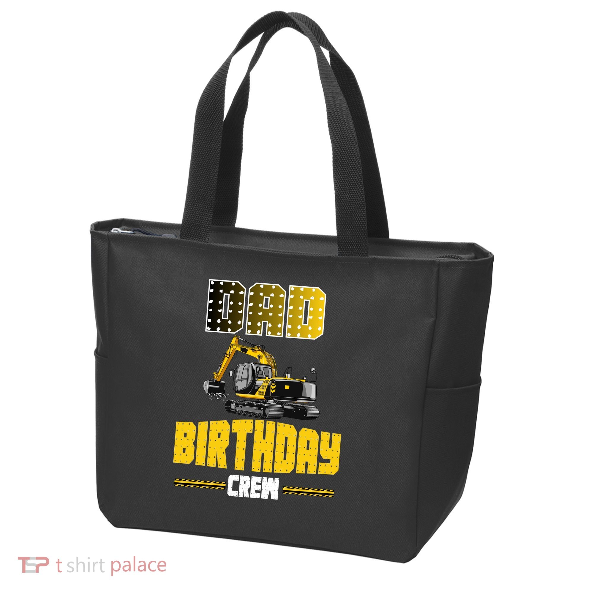 Dad Of The Birthday Crew Party Excavator Tote Bag