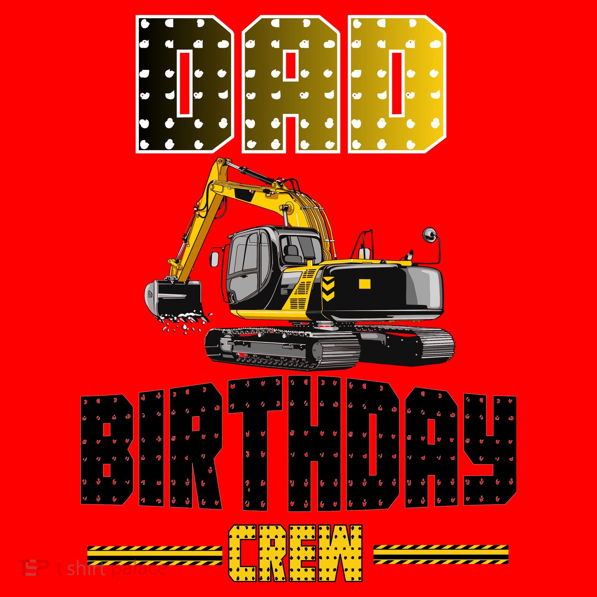 Dad Of The Birthday Crew Party Excavator Santa Hat