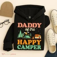 Daddy Of The Happy Camper 1st Bday Camping Trip Hoodie thumb 4