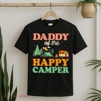 Daddy Of The Happy Camper 1st Bday Camping Trip T-Shirt thumb 2