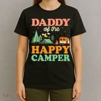 Daddy Of The Happy Camper 1st Bday Camping Trip T-Shirt thumb 4