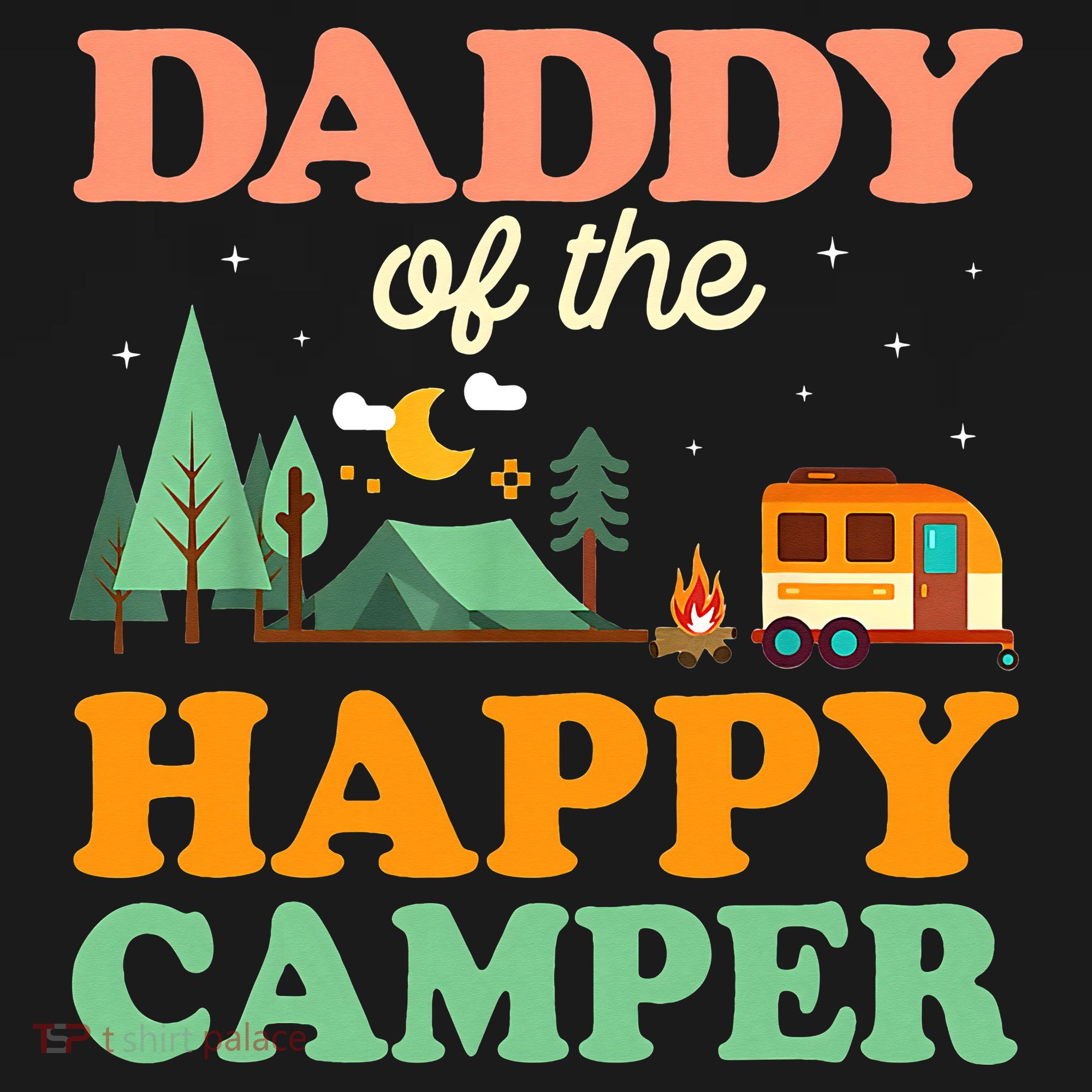 Daddy Of The Happy Camper 1st Bday Camping Trip Mousepad
