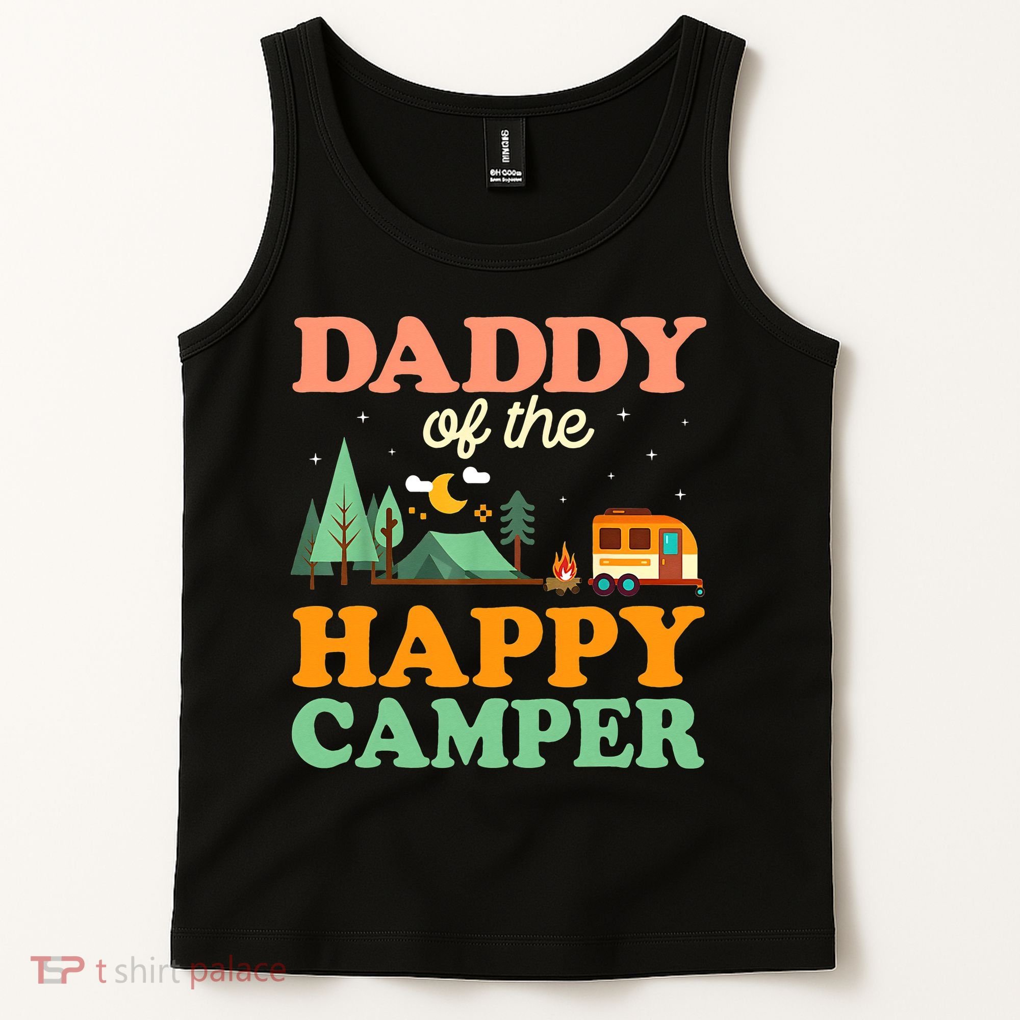 Daddy Of The Happy Camper 1st Bday Camping Trip Tank Top
