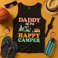 Daddy Of The Happy Camper 1st Bday Camping Trip Tank Top thumb 4