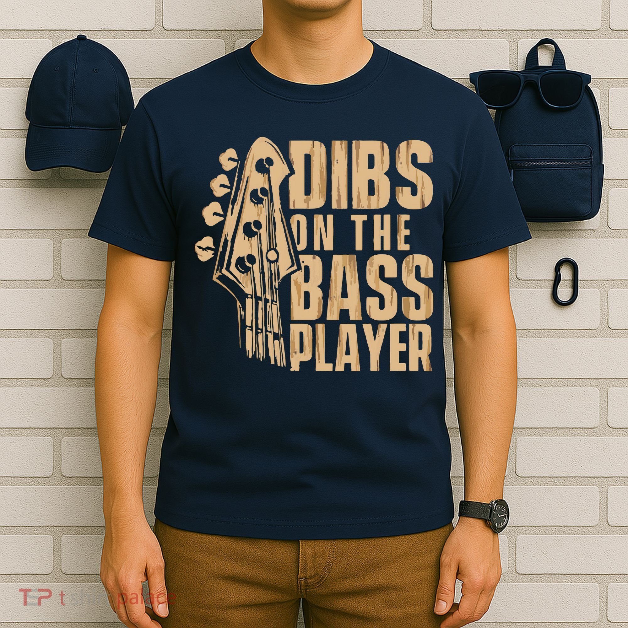 Dibs On The Bass Player Guitarist Bassist Bass Guitar T-Shirt