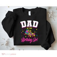 Dad Of The Birthday Roller Skates Bday Sweatshirt thumb 2