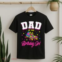 Dad Of The Birthday Roller Skates Bday T-Shirt thumb 2