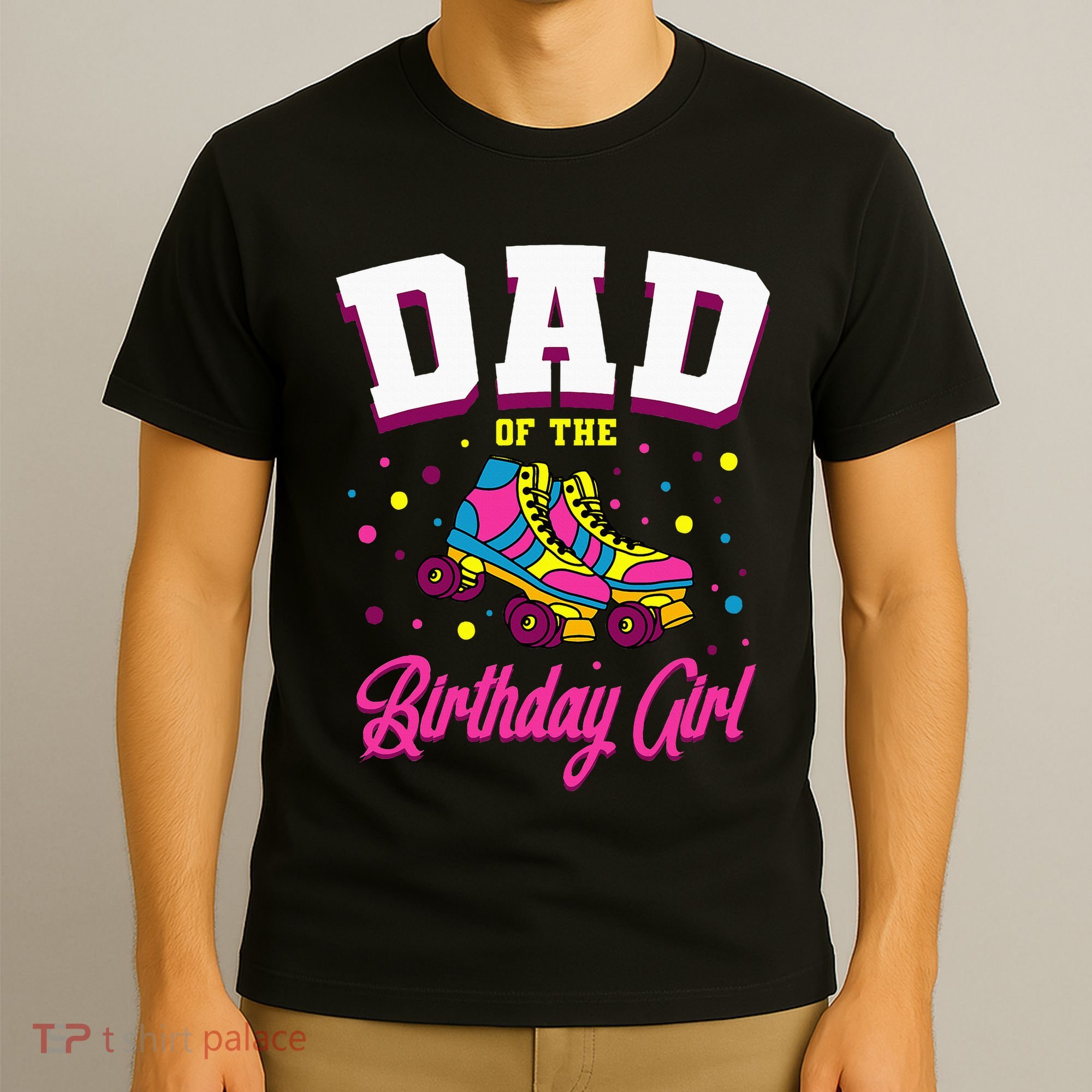 Dad Of The Birthday Roller Skates Bday T-Shirt