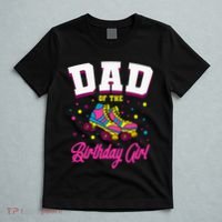 Dad Of The Birthday Roller Skates Bday T-Shirt thumb 5