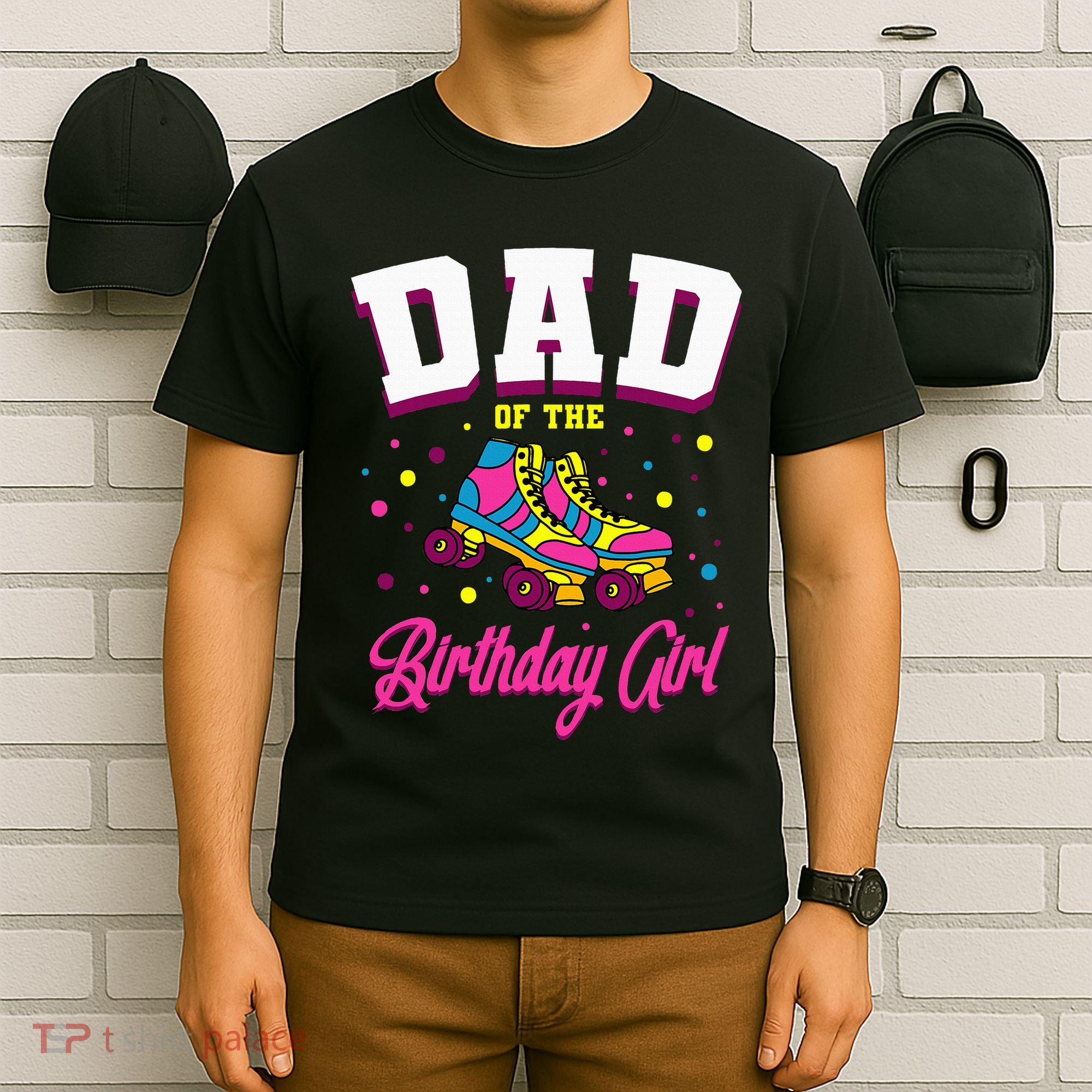 Dad Of The Birthday Roller Skates Bday T-Shirt