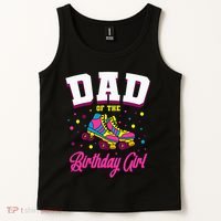 Dad Of The Birthday Roller Skates Bday Tank Top thumb 2