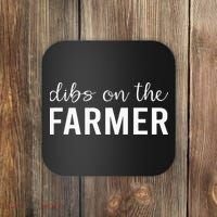 Dibs On The Farmer Funny Farmer's Wife Gift Coaster thumb 0