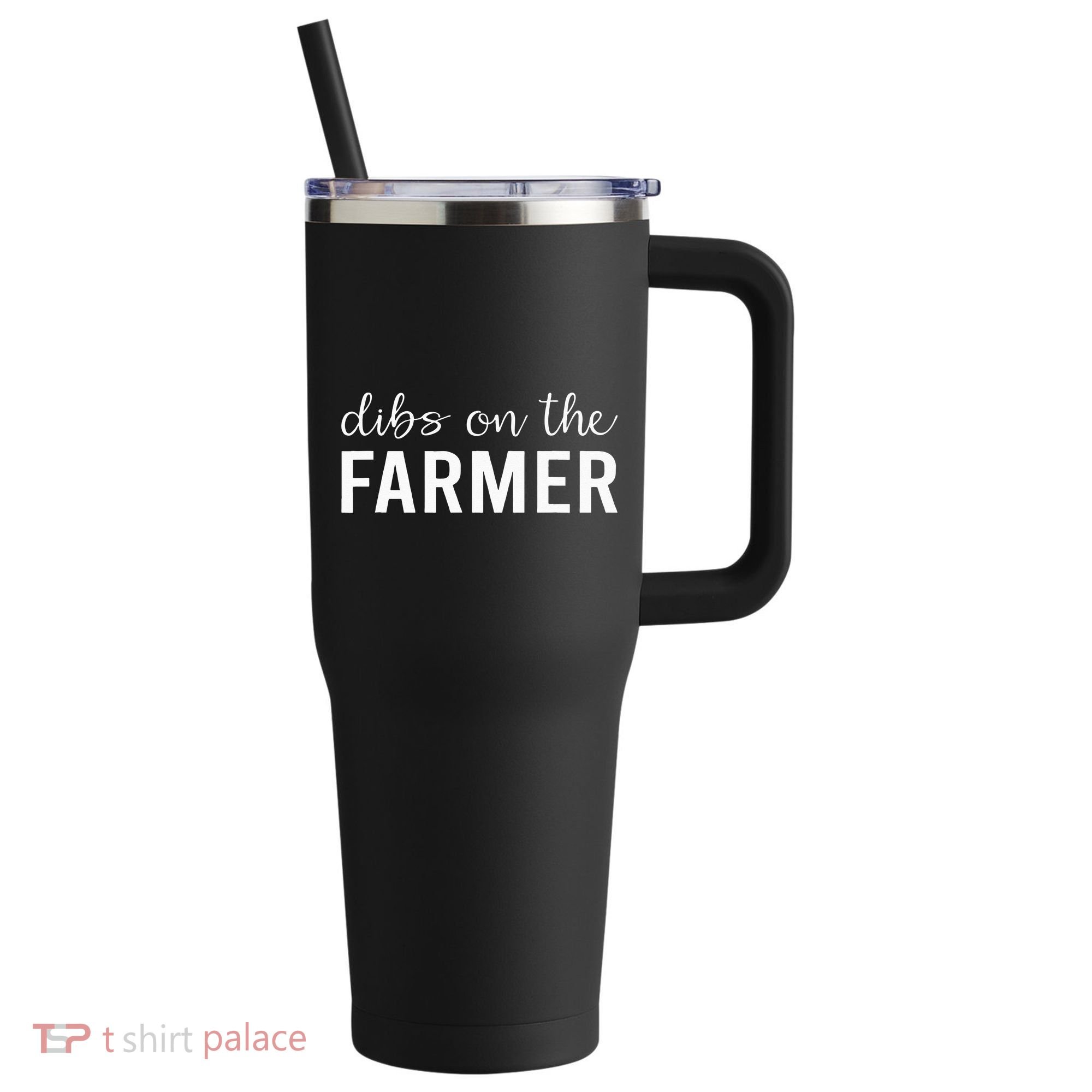 Dibs On The Farmer Funny Farmer's Wife Gift 40oz Vacuum Insulated Stainless Steel Travel Tumbler