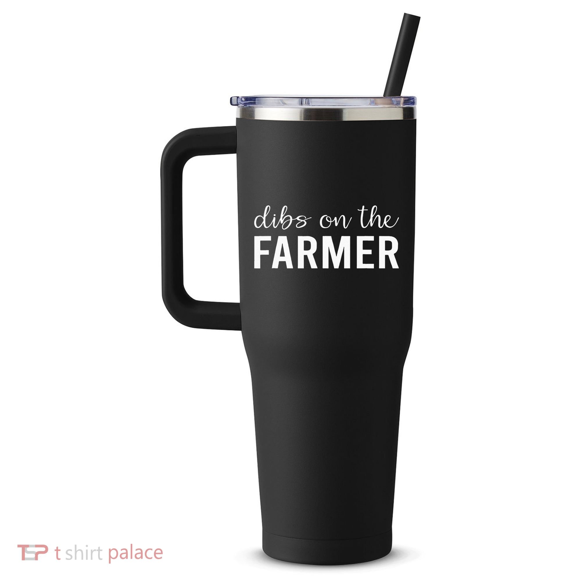 Dibs On The Farmer Funny Farmer's Wife Gift 40oz Vacuum Insulated Stainless Steel Travel Tumbler
