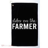 Dibs On The Farmer Funny Farmer's Wife Gift Golf Towel thumb 0