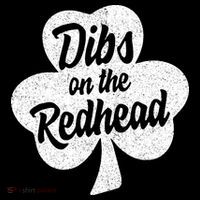Dibs On The Redhead Funny St Patricks Day Drinking USA-Made Doggie Bandana thumb 2