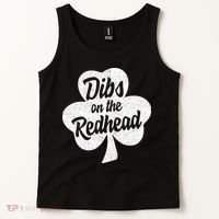 Dibs On The Redhead Funny St Patricks Day Drinking Tank Top thumb 2