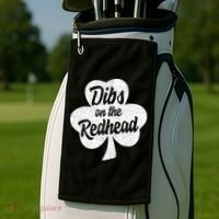 Dibs On The Redhead Funny St Patricks Day Drinking Golf Towel thumb 2