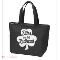 Dibs On The Redhead Funny St Patricks Day Drinking Tote Bag thumb 3
