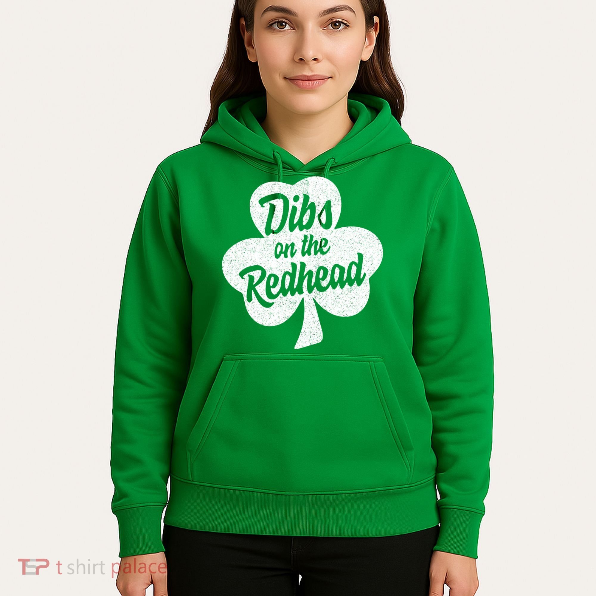 Dibs On The Redhead Funny St Patricks Day Drinking Hoodie