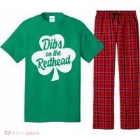 Dibs On The Redhead Funny St Patricks Day Drinking Pajama Set thumb 0