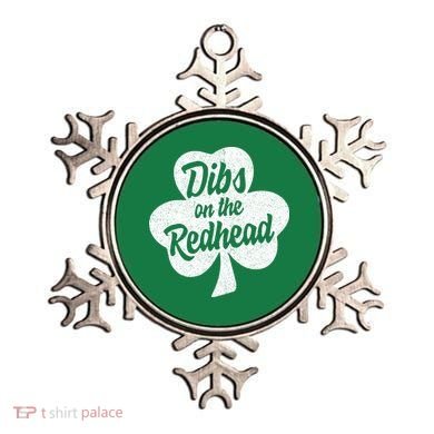 Dibs On The Redhead Funny St Patricks Day Drinking Ornament