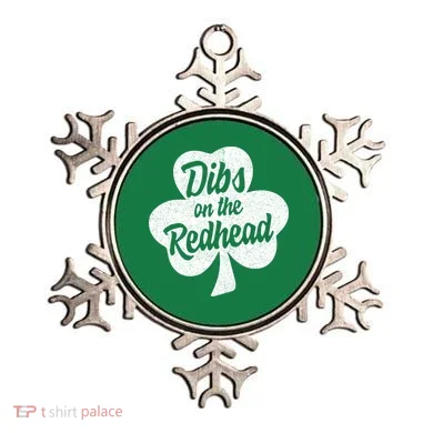 Dibs On The Redhead Funny St Patricks Day Drinking Ornament