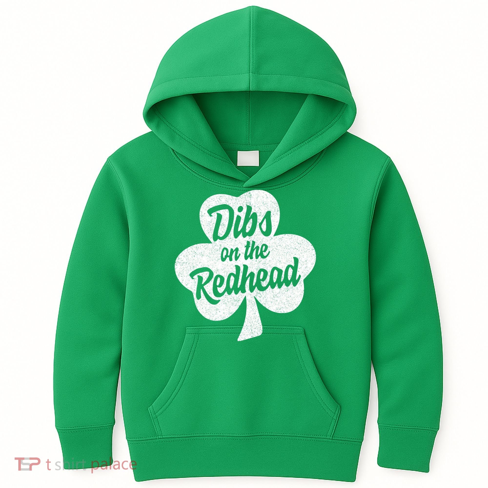 Dibs On The Redhead Funny St Patricks Day Drinking Kids Hoodie