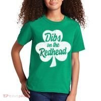 Dibs On The Redhead Funny St Patricks Day Drinking Kids T-Shirt thumb 2