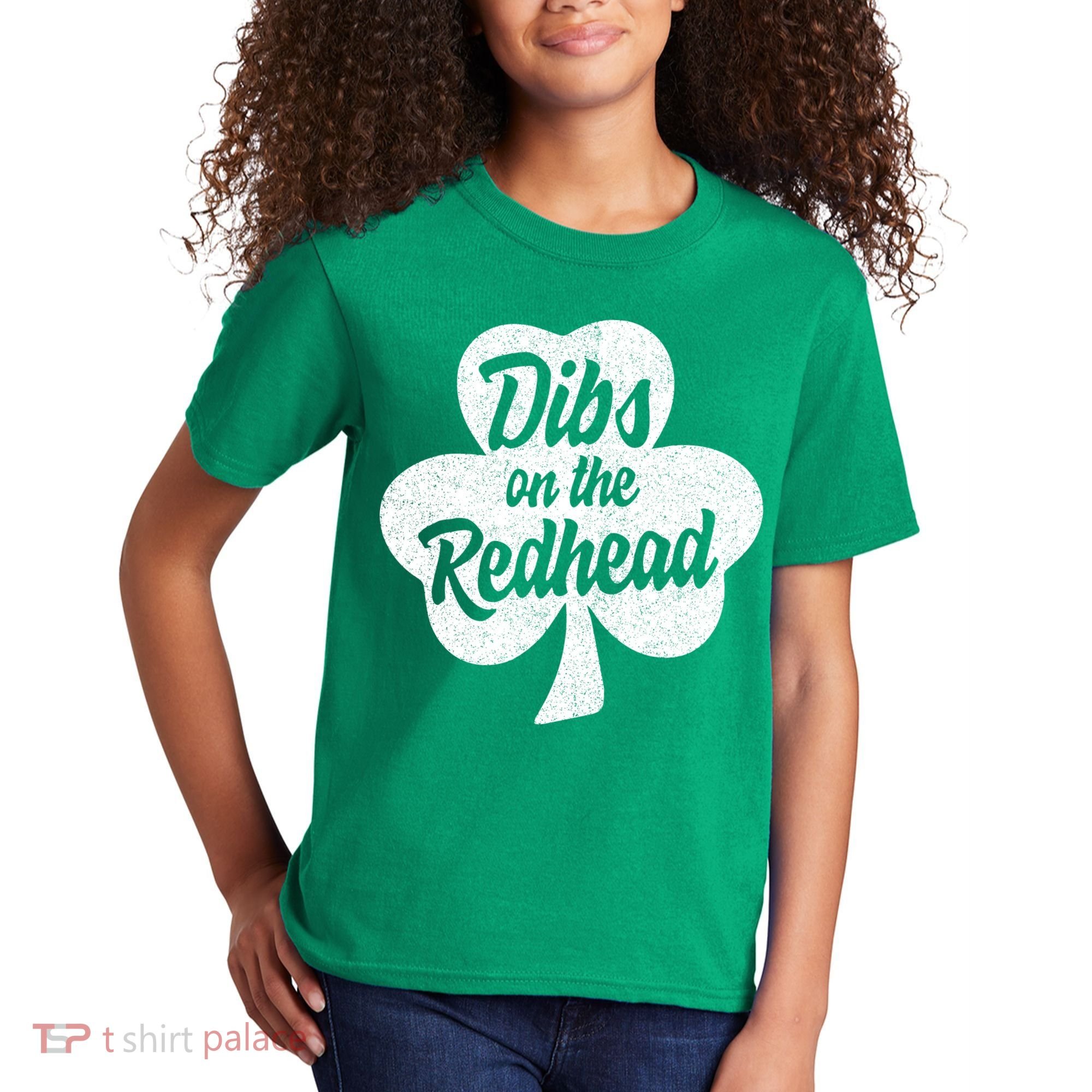 Dibs On The Redhead Funny St Patricks Day Drinking Kids T-Shirt