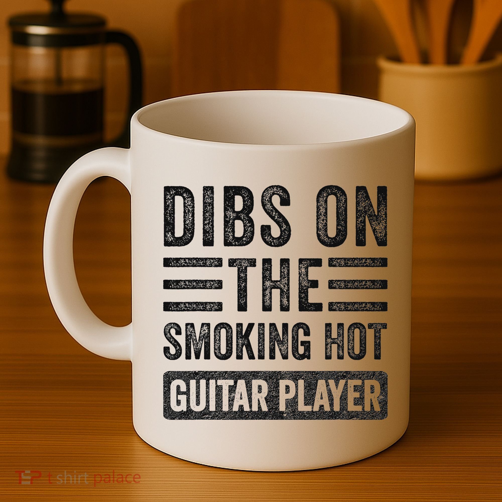 Dibs On The Smoking Hot Guitar Player Funny Wife Girlfriend Coffee Mug