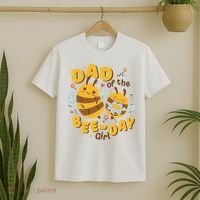 Dad Of The Bee Day Girl Birthday T-Shirt thumb 2