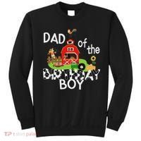 Dad Of The Birthday Boy Barnyard Farm Animals Tractor Party Sweatshirt thumb 0