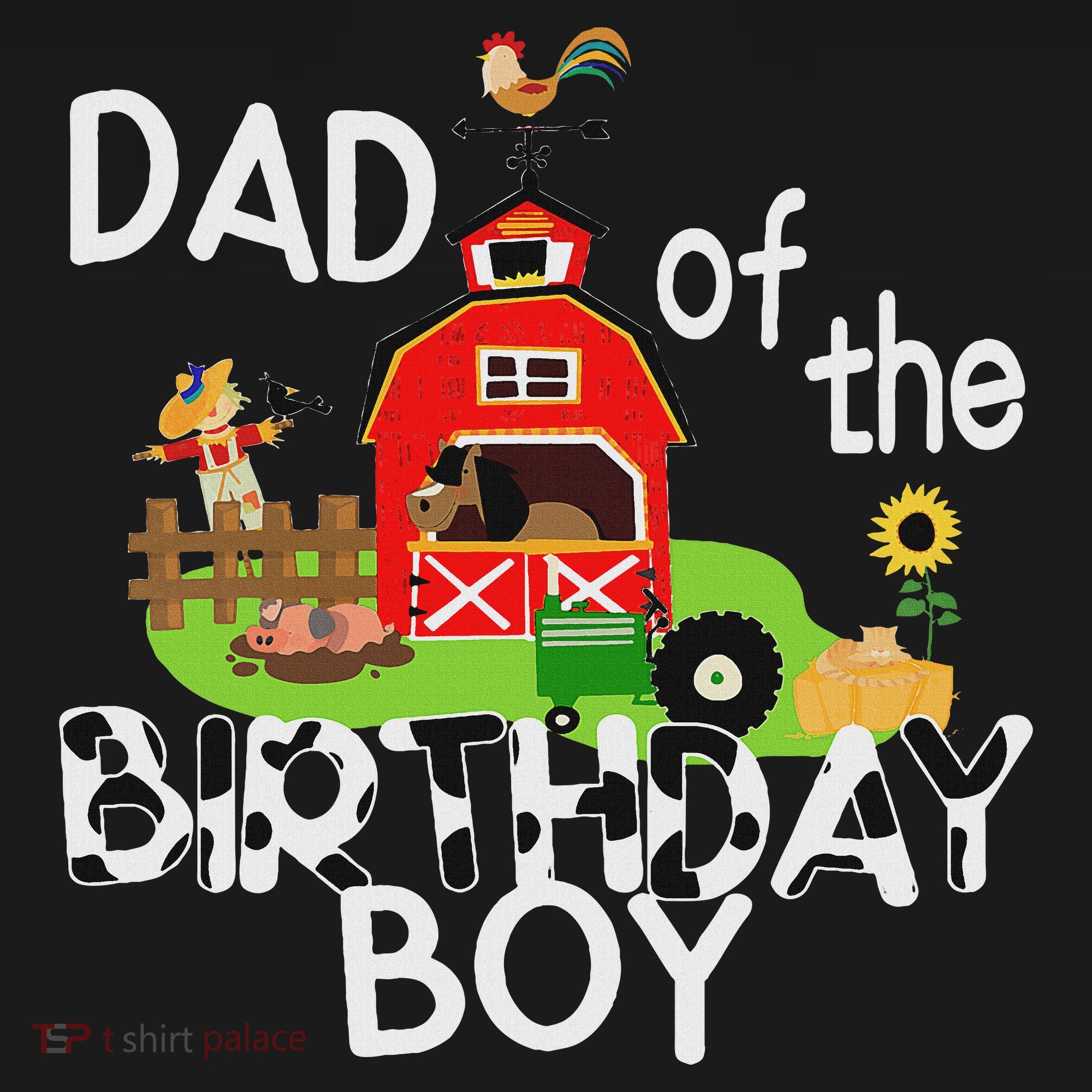 Dad Of The Birthday Boy Barnyard Farm Animals Tractor Party Mousepad