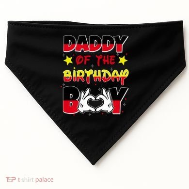 Daddy Of The Birthday Boy Dad Gift USA-Made Doggie Bandana