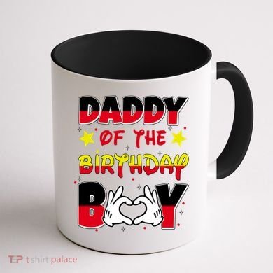 Daddy Of The Birthday Boy Dad Gift Coffee Mug back