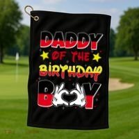 Daddy Of The Birthday Boy Dad Gift Golf Towel thumb 1