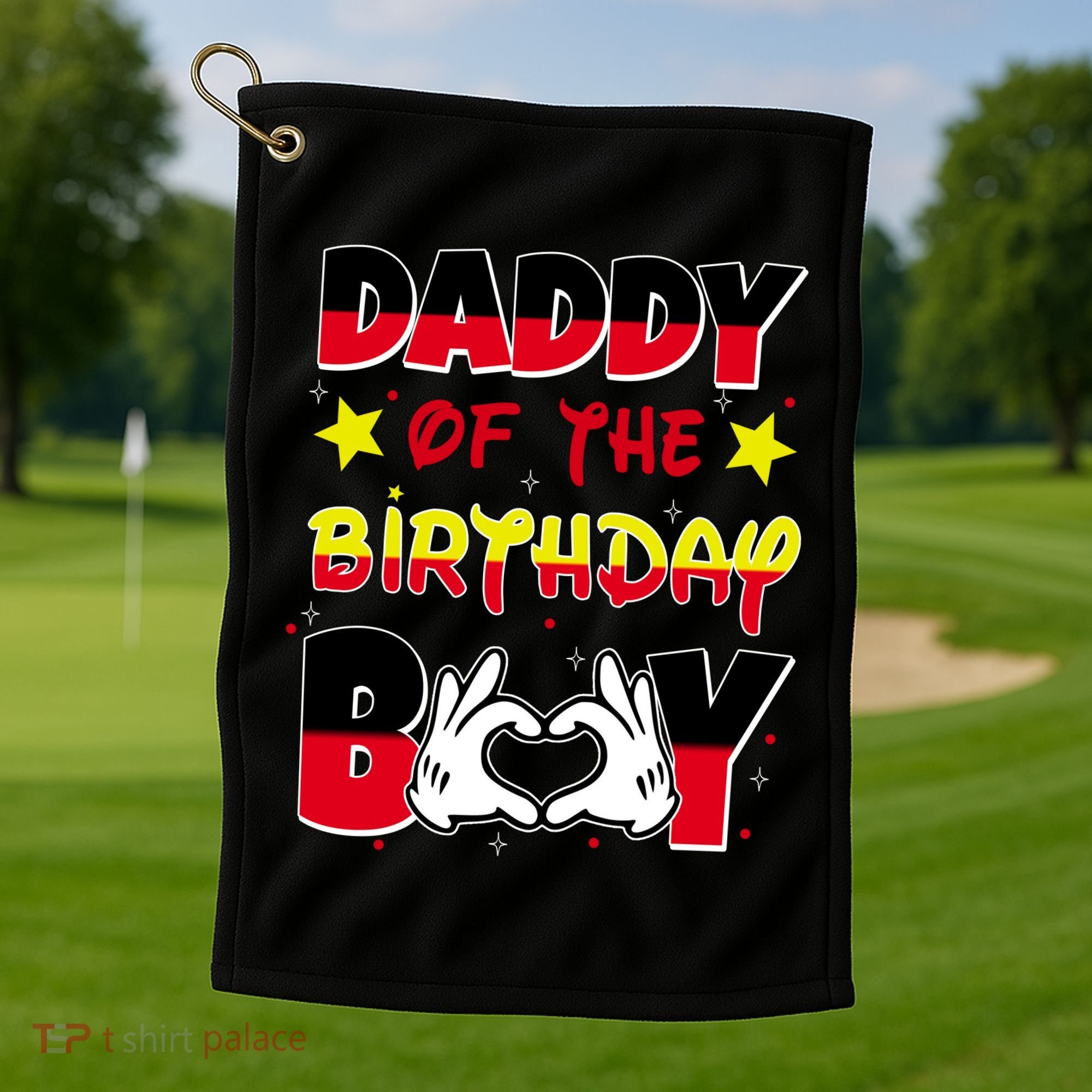 Daddy Of The Birthday Boy Dad Gift Golf Towel
