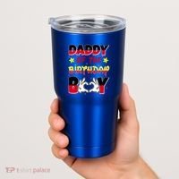 Daddy Of The Birthday Boy Dad Gift Tumbler thumb 2